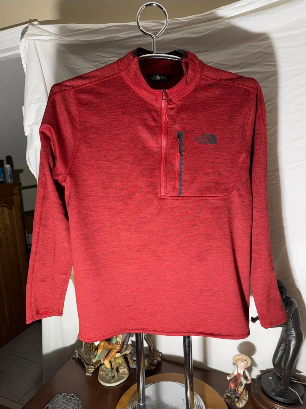 The North Face Red Half-Zip Pullover Sweater